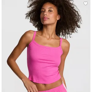 Victoria’s Secret PINK Ribbed Cami Top Cropped Medium NEW thumbnail 1