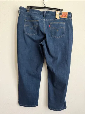 Levi's Boyfriend Jeans in Cobalt Layer Blue, Plus-Size 22W, NWT thumbnail 6