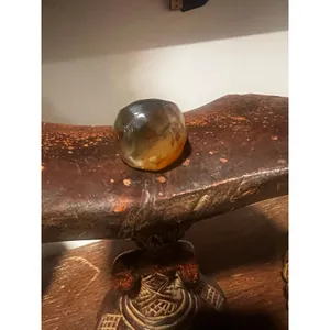 Oversized Brown Marbled Dome Statement Ring Chunky Sculptural Size 6 thumbnail 5