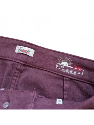Faherty Stretch Terry Patch Pocket Wide Leg Pant Burgundy Catawaba Grape Size 26 thumbnail 6