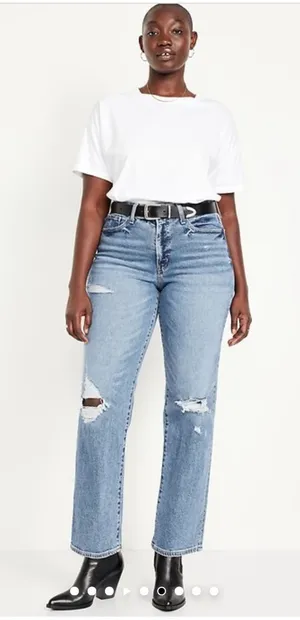 Old Navy Women's Gray Hi rise O.G. Loose jeans size 14 Tall. thumbnail 1