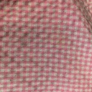 Vintage‎ 80s Embroidered Shirt Pink GinghamTop Plaid Button Up Dalmatian Puppy thumbnail 8