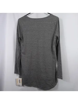 LuLaRoe Lynnae S Gray Long Sleeve Hi-Low Top thumbnail 7