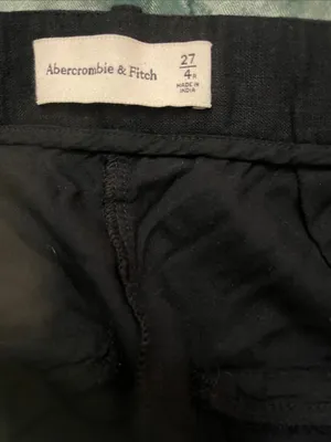 Abercrombie & Fitch high waisted tailored linen blend Shorts size 27/4 thumbnail 6