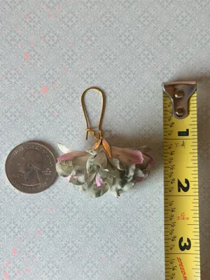 Handmade fairy cute flower unique style dangle earrings💚 thumbnail 8