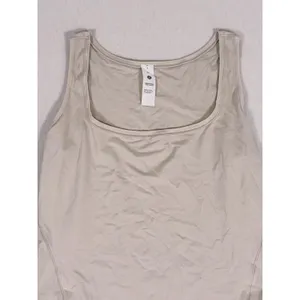 NWT Lululemon Wundermost Nulu Bodysuit Size M Riverstone Beige Neutral Layer thumbnail 4