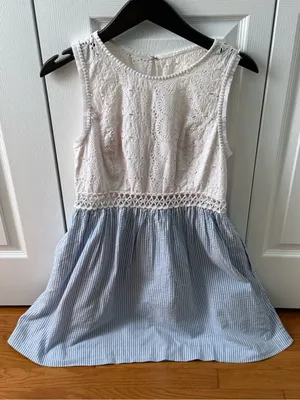Lilly Pulitzer Alvia Shift Dress in Bennet Blue Yarn Dyed Stripe Seersucker thumbnail 2