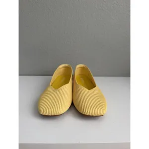 VIVAIA Margot 2.0 Women's US 8 EU 39 Yellow Knit Square Toe Ballet Flats thumbnail 4