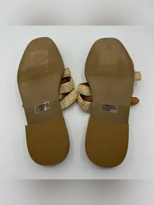 Dolce Vita Fyona fisherman Women's Tan Strappy Mules size 8 summer coastal‎ thumbnail 2