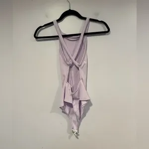 Purple ribbed Le Lis open‎ back bodysuit thumbnail 4