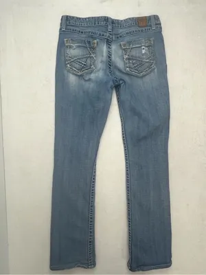 BKE Kate Boot Womens Medium Wash Stretch Bootcut Distressed Denim Jeans 30x33.5 thumbnail 6