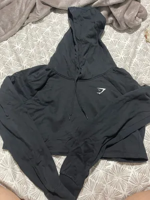 Gymshark Cropped Hoodie Black- S thumbnail 2
