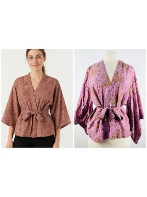 MATTA NY cotton and silk kimono jacket fits S/M NWT thumbnail 2