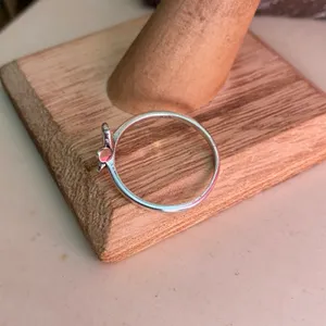 Butterfly Sterling Silver High Polished Minimalist Ring thumbnail 5