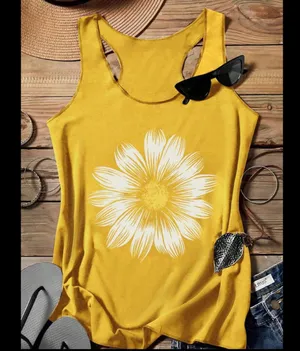 Emery Rose Casual Minimalist Daisy Print Camisole Top Ginger Size 14 XXL thumbnail 1