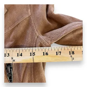 BlankNYC 100% Vegan Suede/Leather Moto Jacket-Womens Sz XS-tan-Full Zip-Pocket‎ thumbnail 3