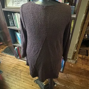 Habitat brown sustainable XL flowy lagenlook tunic thumbnail 2