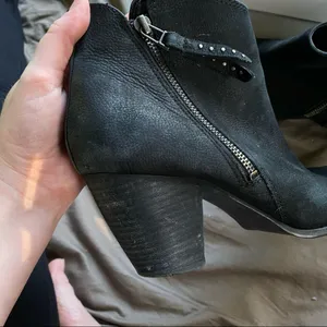 Black Steve Madden Whysper Heeled Ankle Booties thumbnail 2
