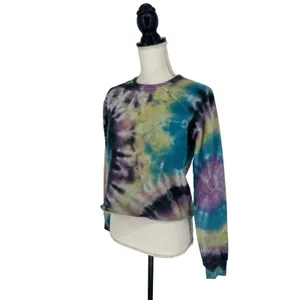 Mother Denim‎ The Hugger Swirling Secrets Tie Dye Sweatshirt XS thumbnail 5