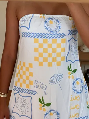 Maxi Summer Print Dress White thumbnail 2