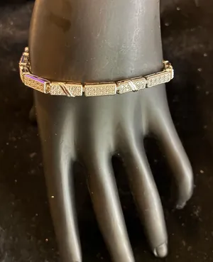 7.5”Silver tone Tennis bracelet Silver thumbnail 1
