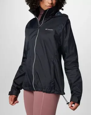 Columbia Women's Black Hooded Windbreaker Hiking Jacket - Gorpcore. Size-Small thumbnail 1