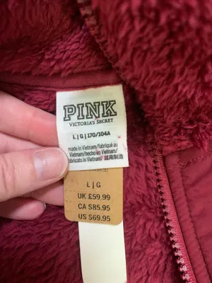 NWT Victoria's Secret PINK Teddy Half Zip Sherpa Pullover Jacket Size L thumbnail 4