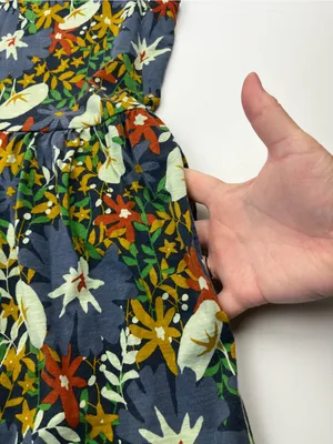 Toad & Co. Womens Floral Tiered Sleeveless Dress Blue Green Large Summer Pockets thumbnail 10