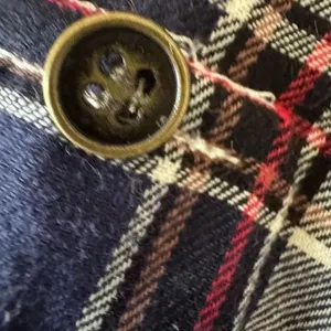 Altar’d State Shirt Button Front Blue Plaid Flannel Mixed Media Lace SZ L #2315 thumbnail 7