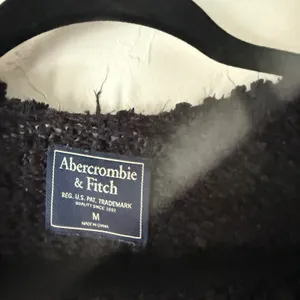 Abercrombie Fitch Popcorn V Neck Long Sleeve Sweater Black Women's Medium Preppy thumbnail 3