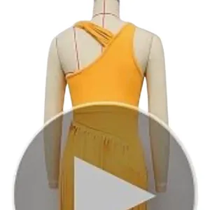 NWT ~ Women's Long Sleeveless Light Orange Fringe Maxi Party Dress ~ Size XL thumbnail 4