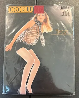 Oroblu S/M‎ Tricot Tights Cerise Pink Micro Fishnet Hosiery Made in Italy NEW thumbnail 1