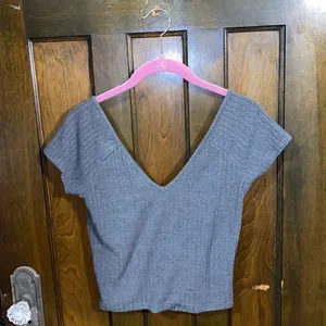 Forever21 Gray Crop Top thumbnail 2