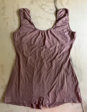 Free People Intimately Cotton Low Back Romper Purple Gray thumbnail 1