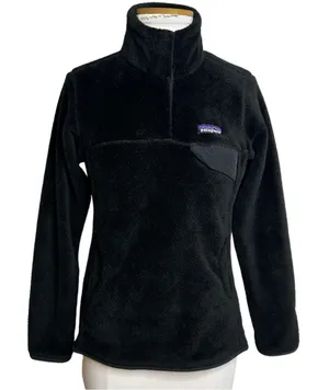 Patagonia Polartec Jacket Black Pullover Fleece‎ Casual Hiking Size Small thumbnail 1