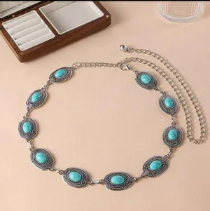 Boho Adjustable Western Metal Gem Decor Waist Chain Belt, Body‎ Belly Jewelry thumbnail 6