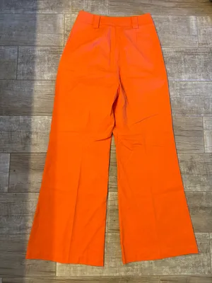 Commense Vibrant Orange Wide Leg Cotton Trousers- NWT thumbnail 2