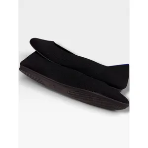 Rothy's The Flat Black Solid Round Toe Knit Ballet Flats Women 6.5 thumbnail 4