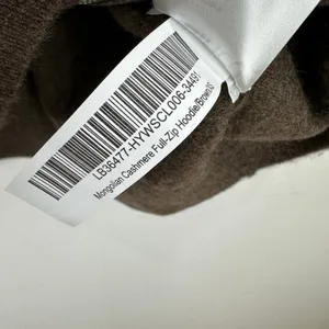Quince Mongolian Cashmere Full Zip Hoodie Sweater Brown Womens XS NWT thumbnail 10