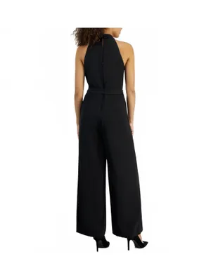 Julia Jordan Tie Waist Wide Leg Halter Jumpsuit NWT Navy Blue Size 6 thumbnail 2