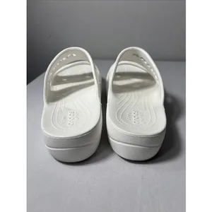 Crocs Slide Sandals White Iconic Comfort Women Size 11 Slip‎ On thumbnail 9