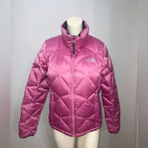 The North Face Pink Goose Down Puffer Winter Ski Snow Quilted Lined Jacket 550 thumbnail 8