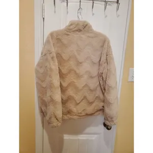 Urban Outfitters Light Pink Teddy Bear Zip Up Sherpa Fleece Women Size L Jacket thumbnail 10