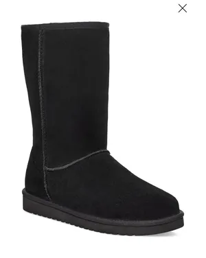 UGG Koolaburra Tall classic black suede leather sherpa lined boots sz 9 thumbnail 1