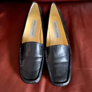 New in Box Vintage Women's Size 7 Bellini Black Leather Flats Loafers thumbnail 3