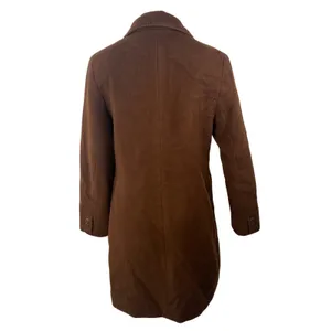 Jones New York Women's Brown Wool Long Sleeve Button Down Midi Coat Jacket Sz S thumbnail 4