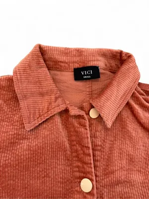 VICI Rust Orange Corduroy Chore Shacket thumbnail 5