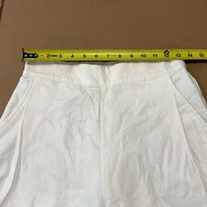 NWT Madewell Pull-On Straight Crop Pants NR174 White Linen Cotton‎ Blend Size 2 thumbnail 11