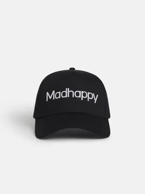 MADHAPPY Dad Black Embroidered Hat Cap thumbnail 2