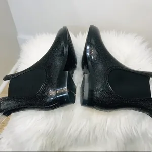 INC Women’s Raelynn Rain Black Glitter rain Boots sz 6 thumbnail 7